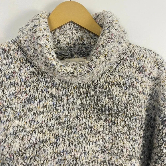 Lou & Grey Sequined Marled Chunky Wool Blend Turtleneck Sweater - Picture 5 of 14